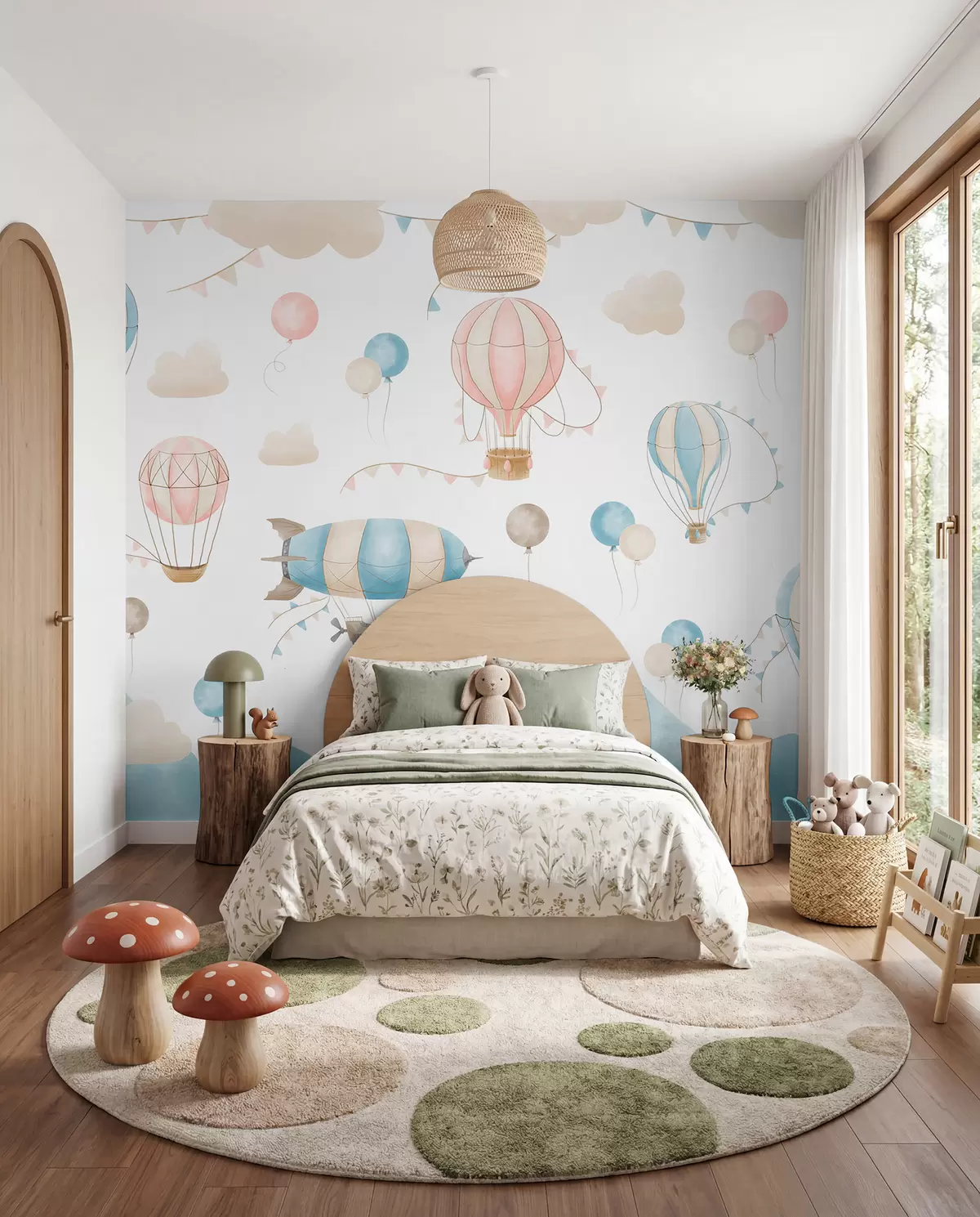 fotószőnyeg Gyermek akvarell design lufikkal w08765