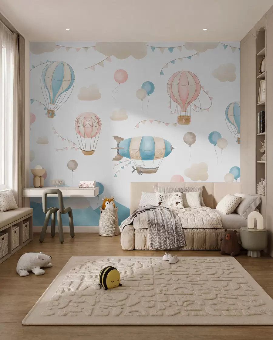 fotószőnyeg Gyermek akvarell design lufikkal w08765