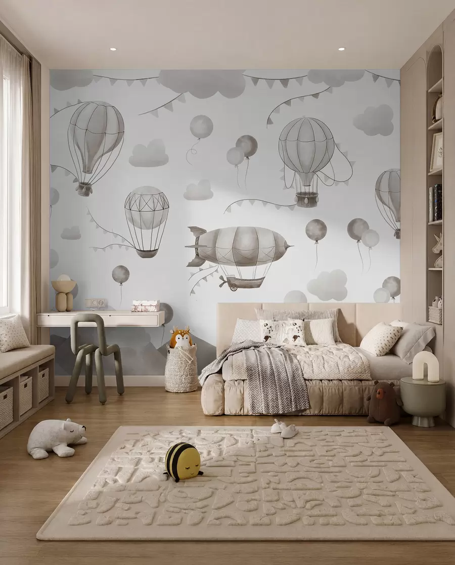 fotószőnyeg Gyermek akvarell design lufikkal w08765v1