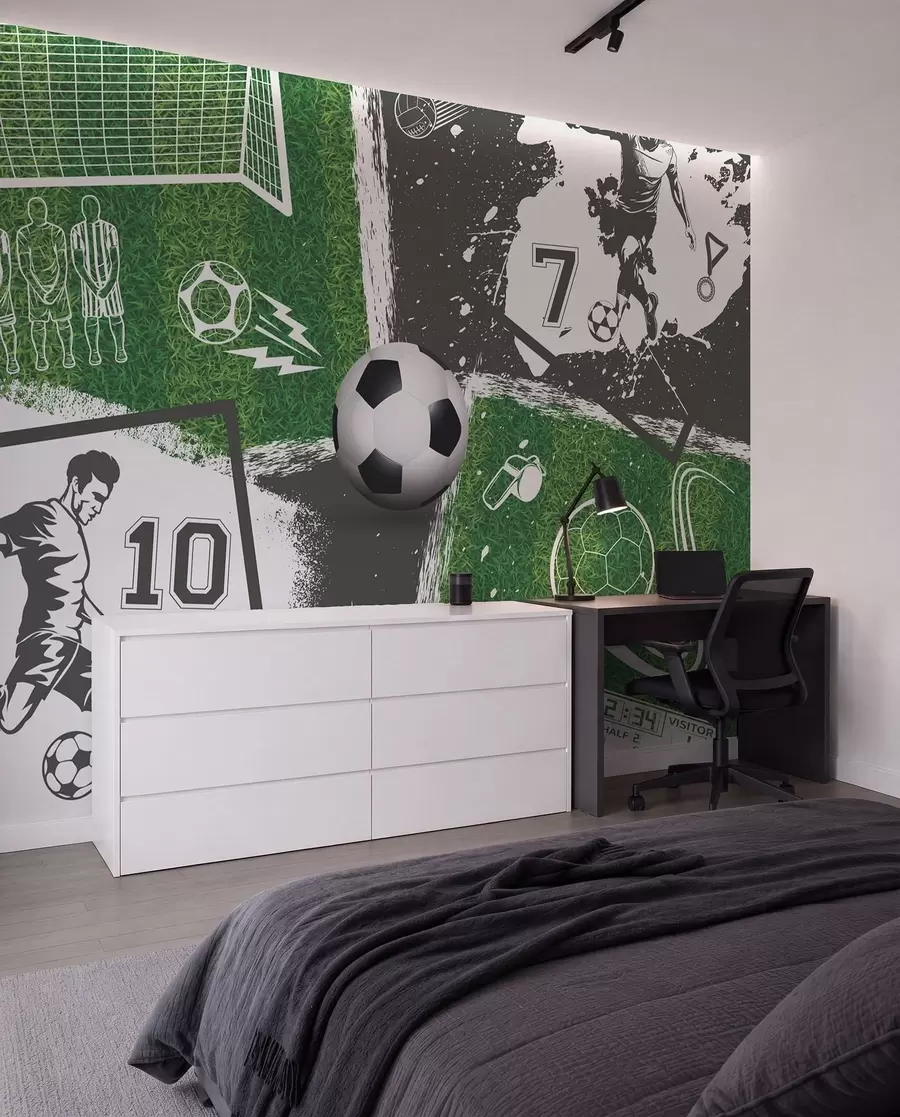 fotószőnyeg Futballmeccs kollázs w03121