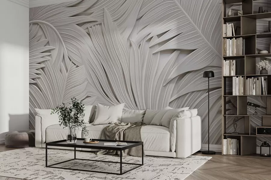 fotószőnyeg Formázás utánzása, trópusi növények nagy ágai w08795