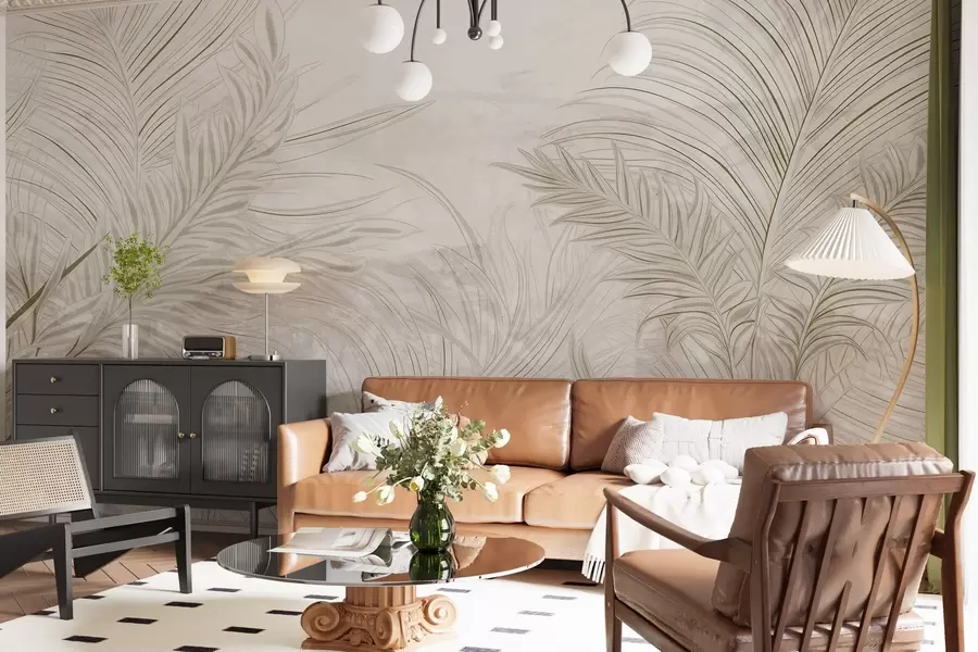 fotószőnyeg Stílusos grunge levelek w03207