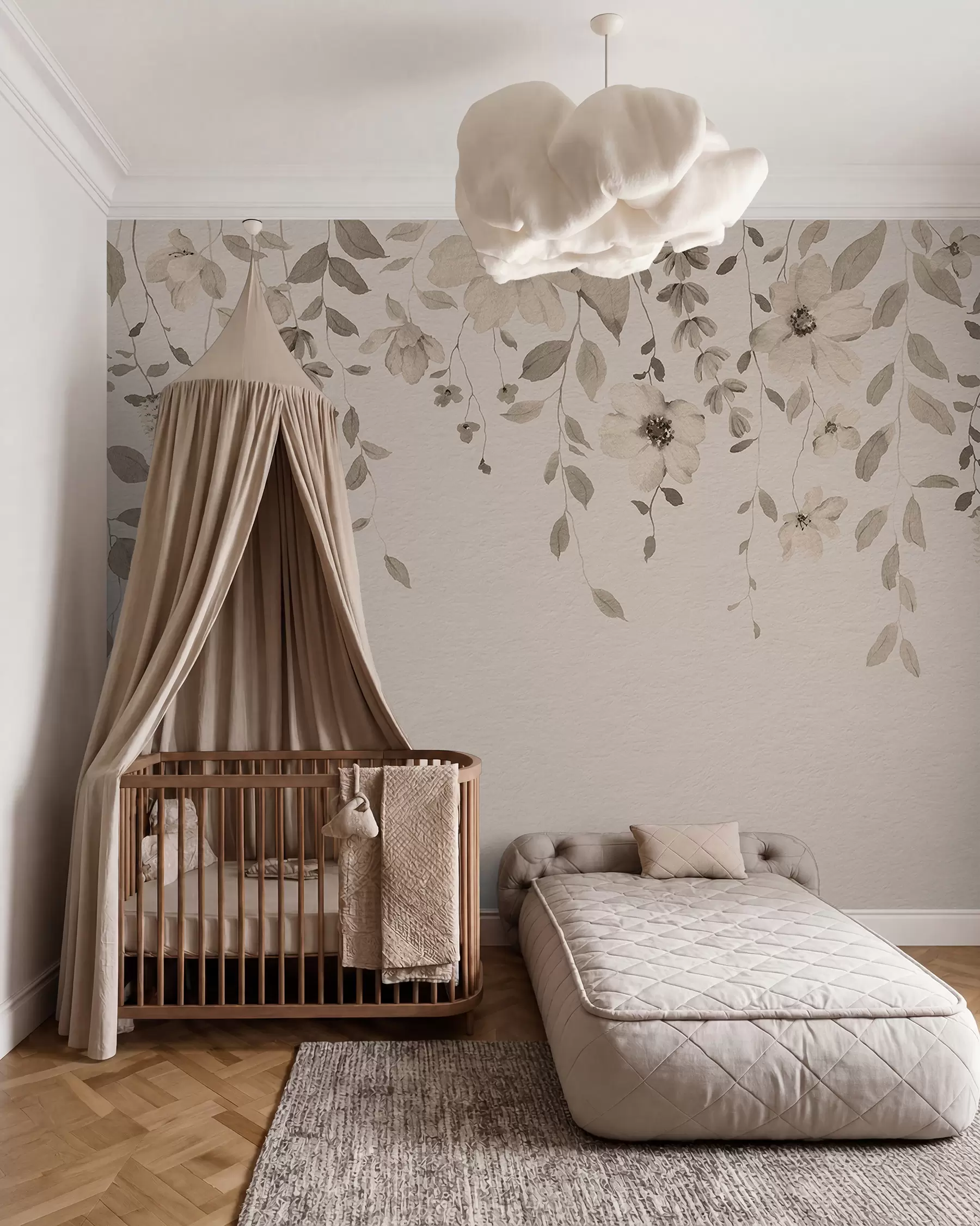 fotószőnyeg Akvarell virágok és levelek w03315v4