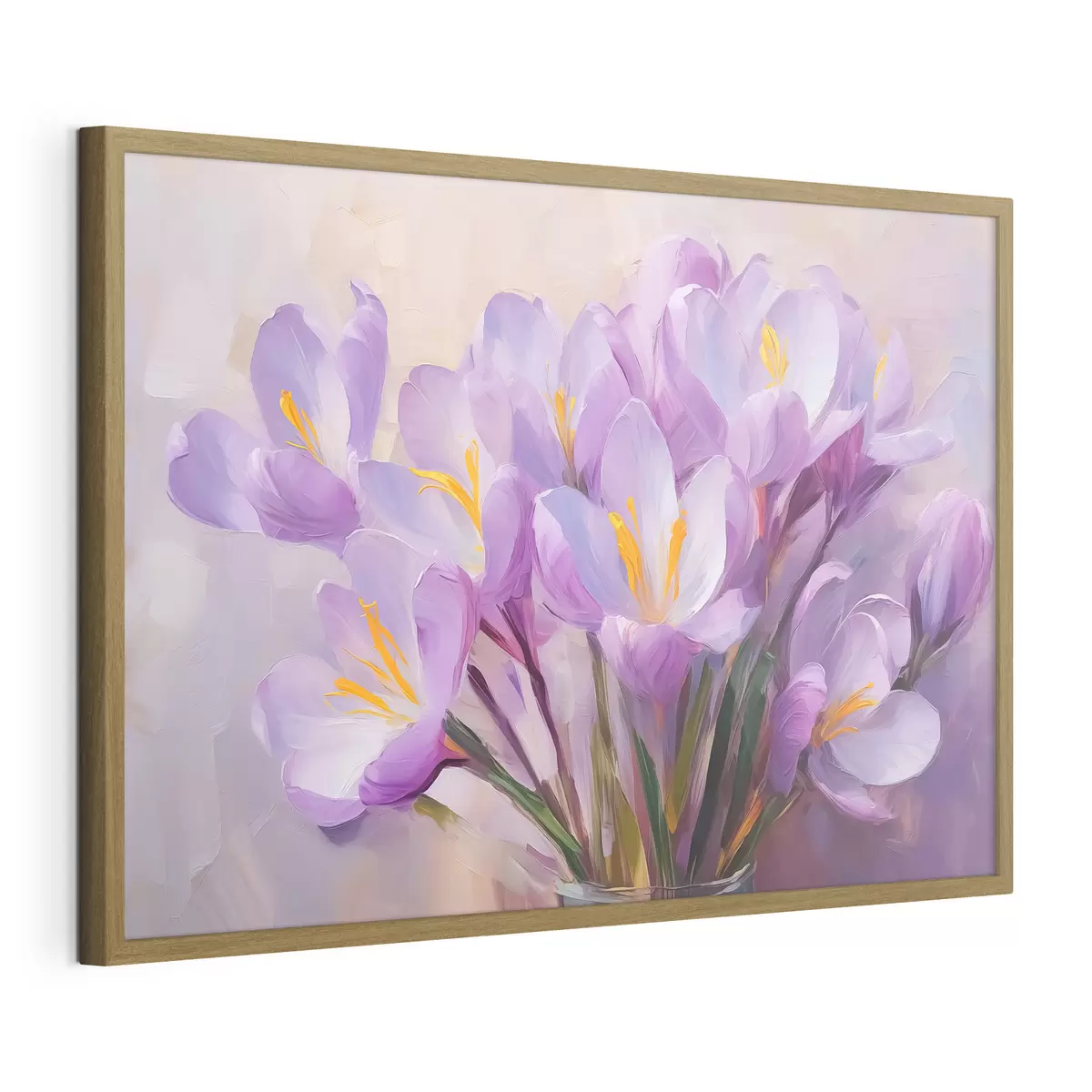 Plakát a sziklán Crocuses utánzás festmény f43437
