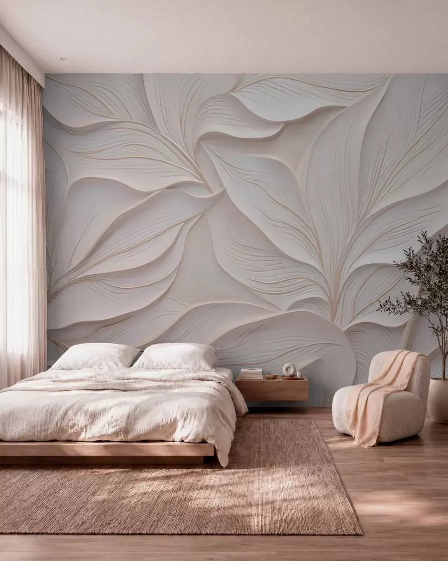 fotószőnyeg Finom lombozat a bazrelief stílusában w03520