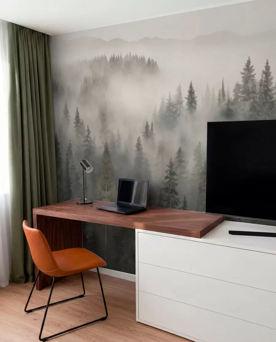 fotószőnyeg Távoli tűlevelűek w03524