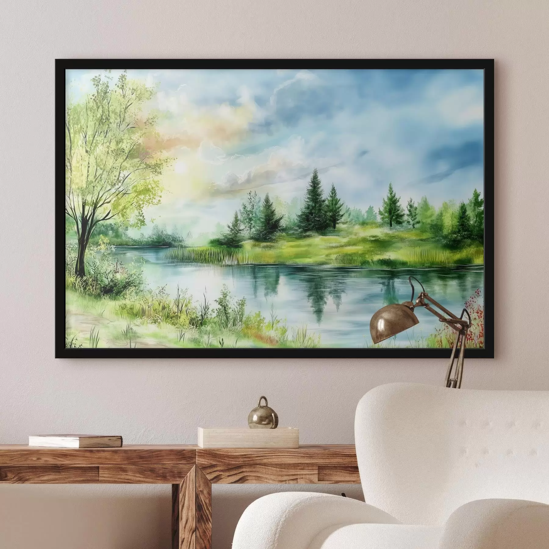 fotószőnyeg Gyönyörű kilátás a tóra f43923