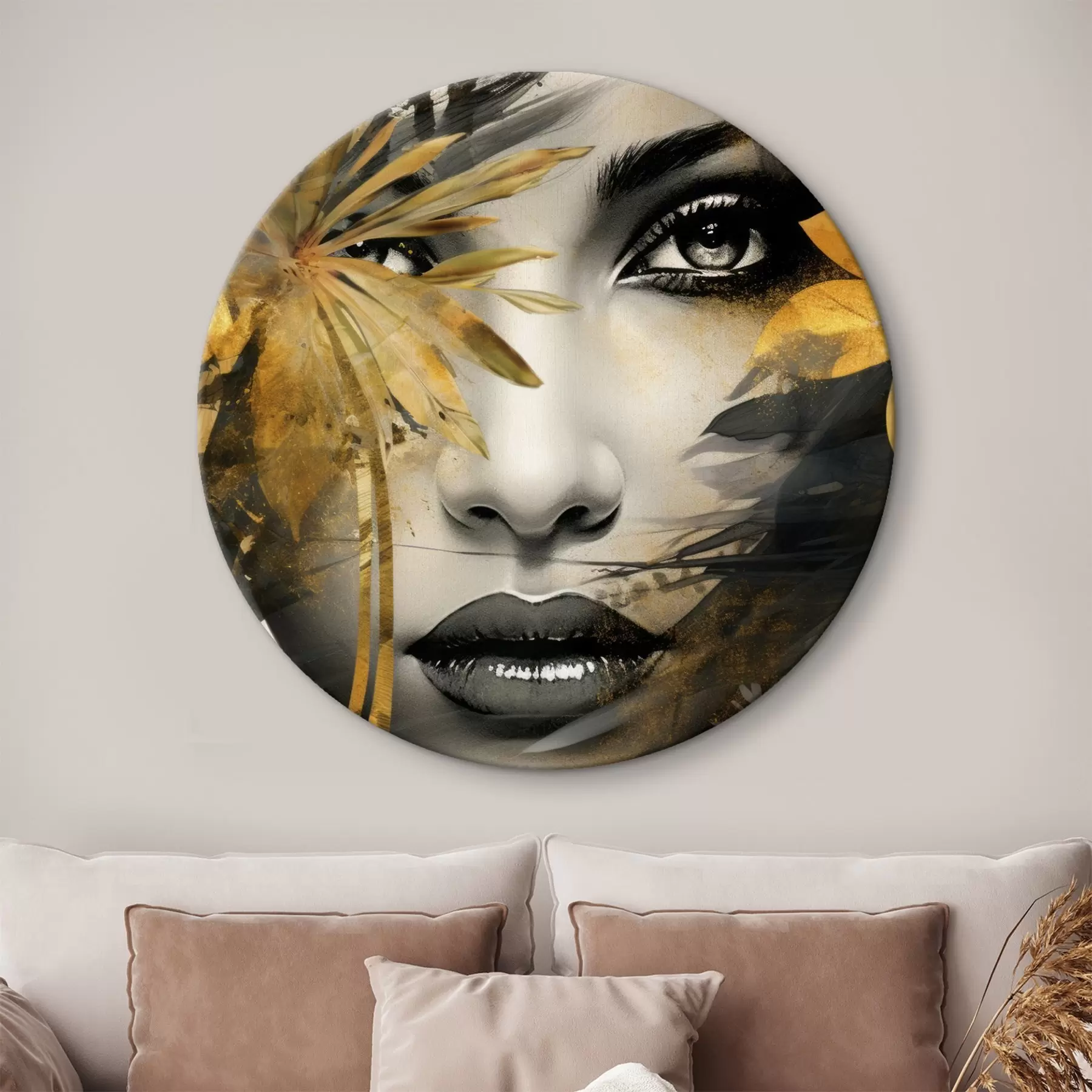 fotótapéta Lány arca kézzel festett stílusban r43469