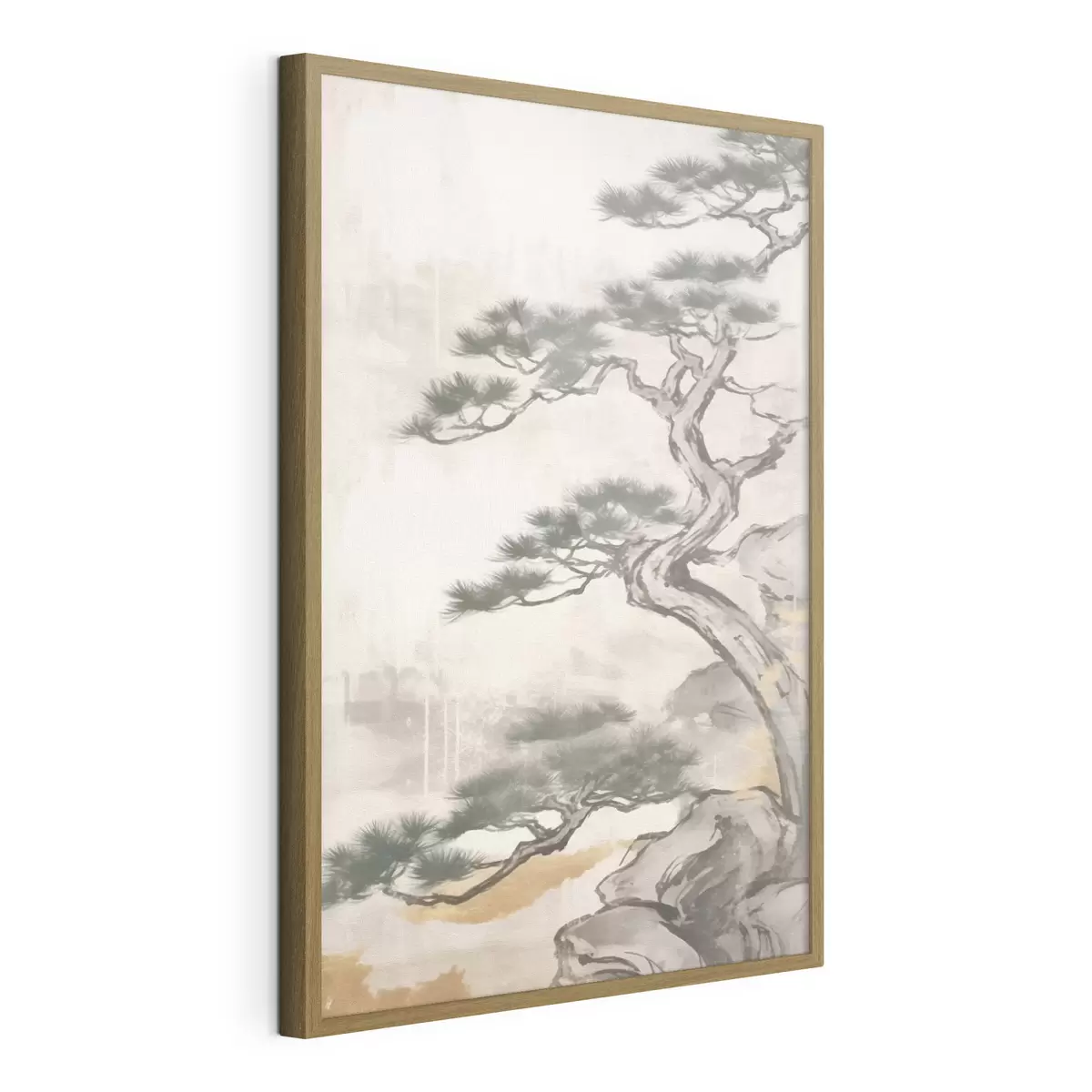 Plakát a sziklán Japán bonsai f43238