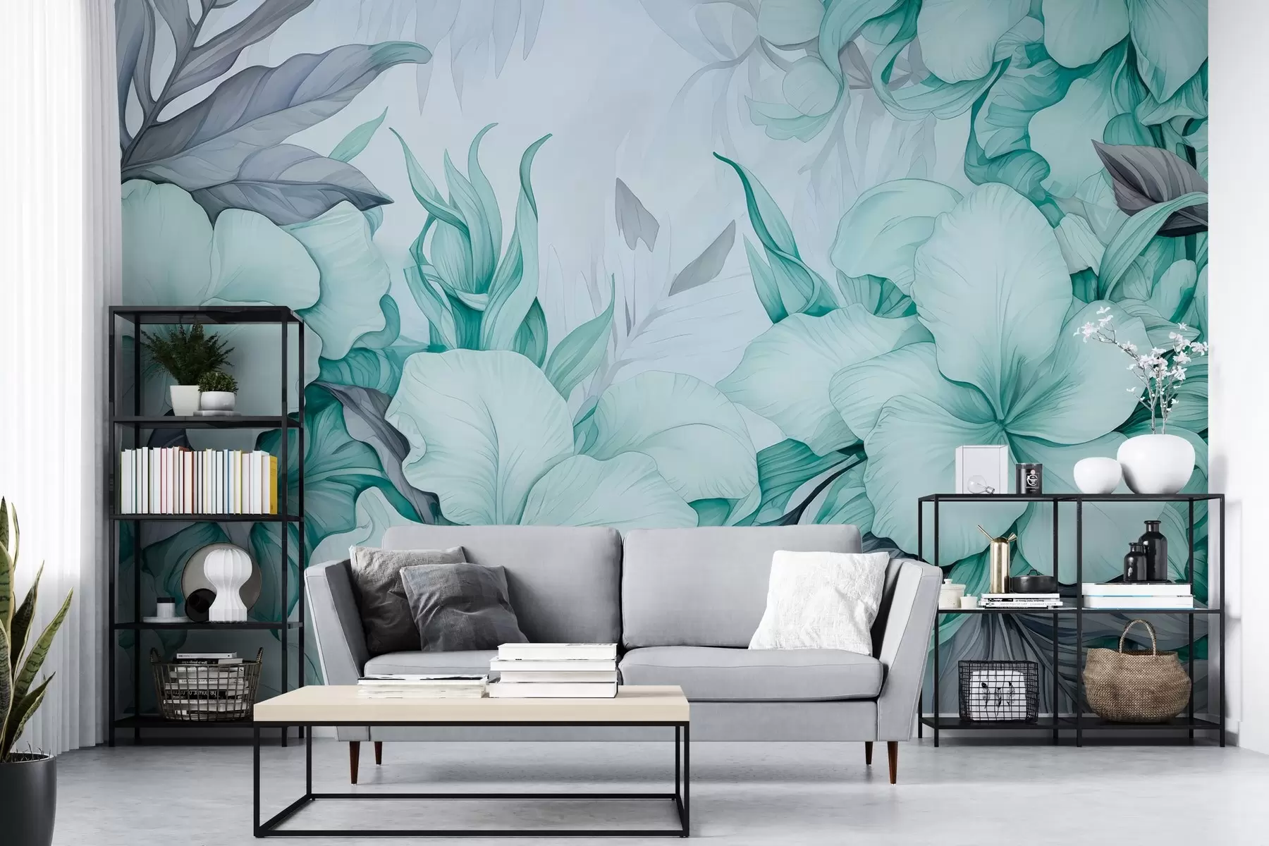 fotószőnyeg Akvarell trópusi virágok w03661v1