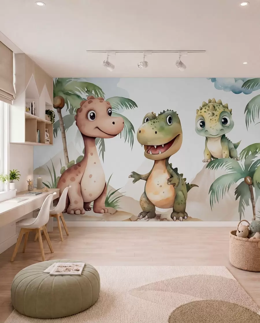 fotószőnyeg Három kis dinoszaurusz w03675