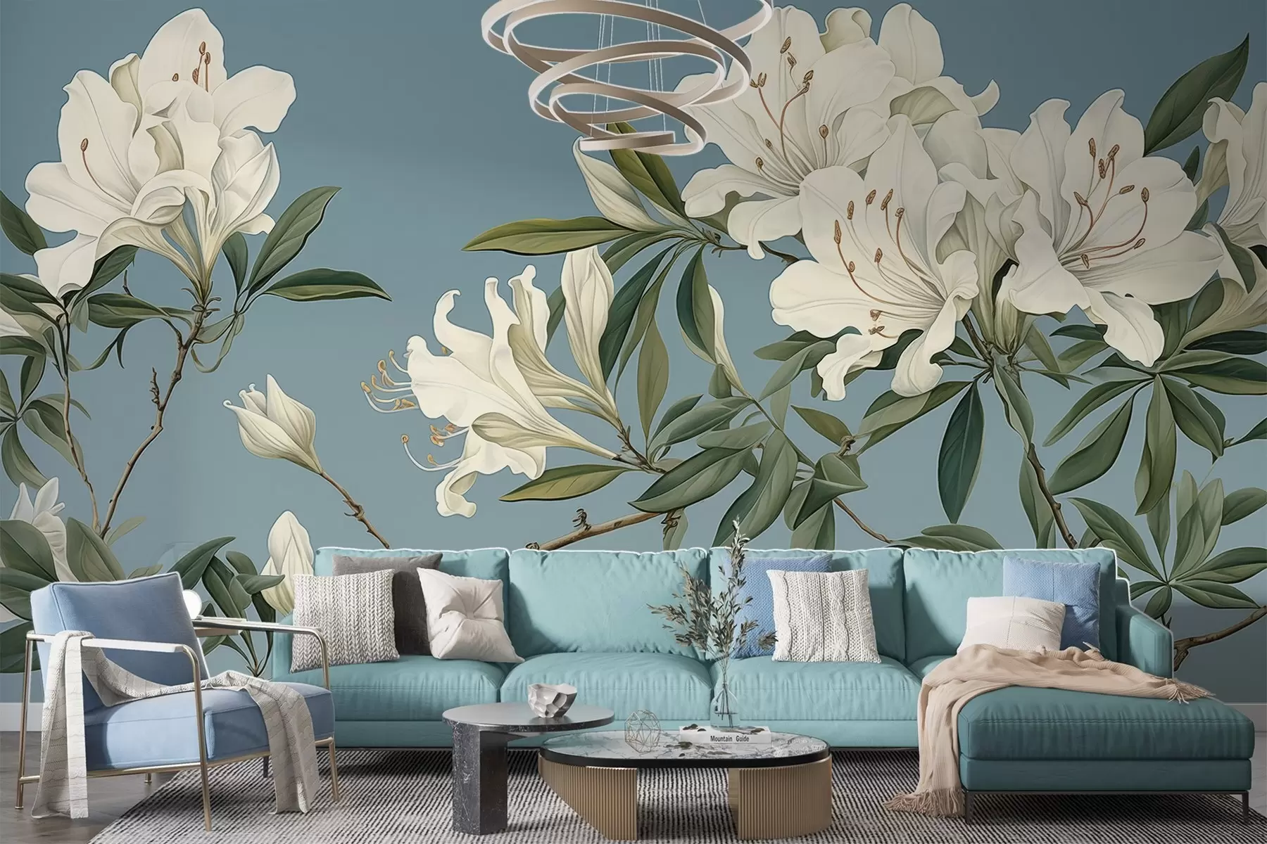 fotószőnyeg Virágzó Harmónia,Fehér virágok, ágak w03786