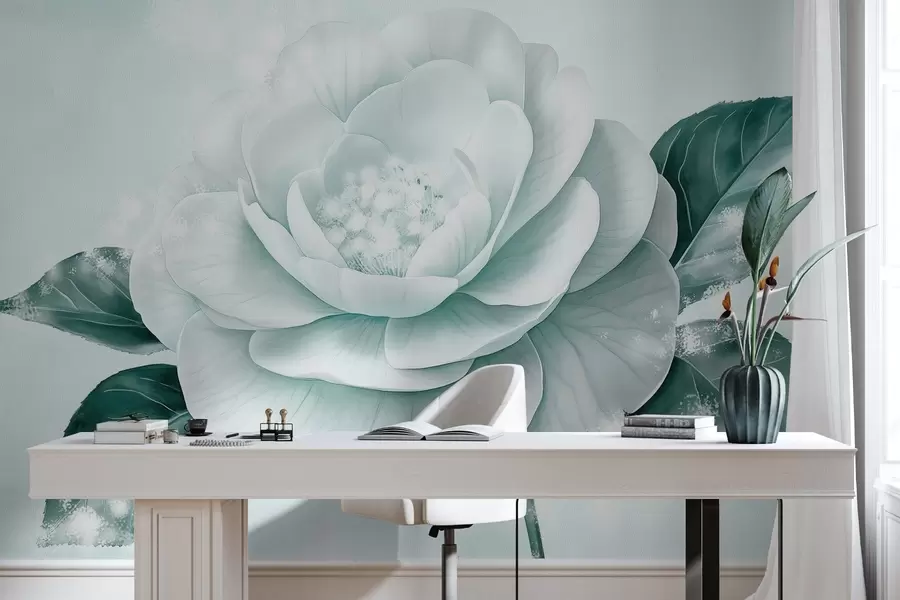 fotószőnyeg Gyönyörű pünkösdi virág kék színekben w03757v1