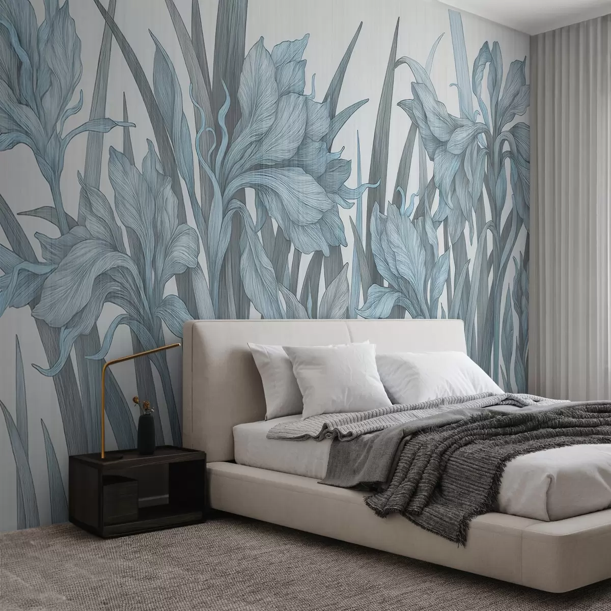 fotószőnyeg Elegáns stilizált virágok w03829v2