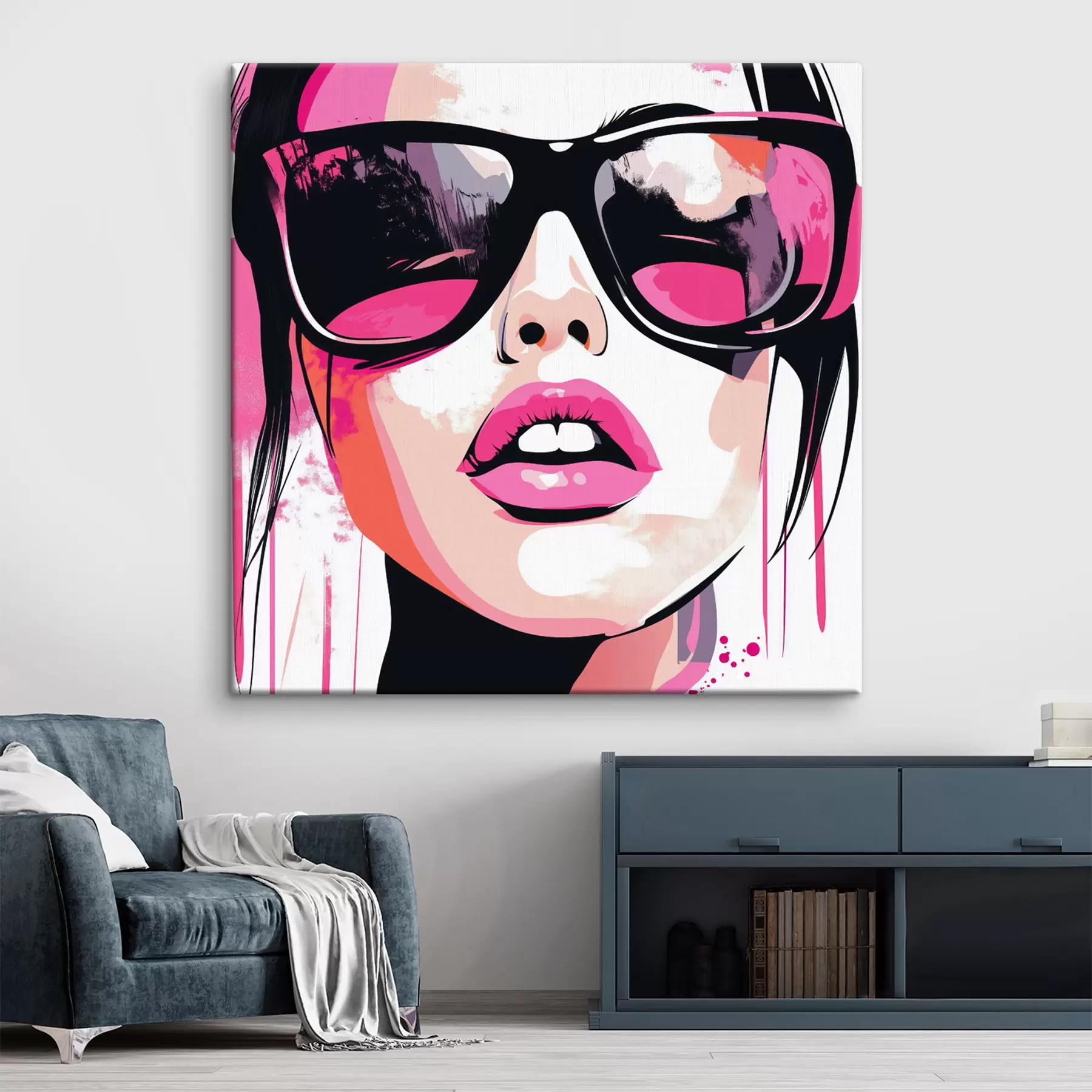 fotótapéta Egy szemüveges lány portréja s44219