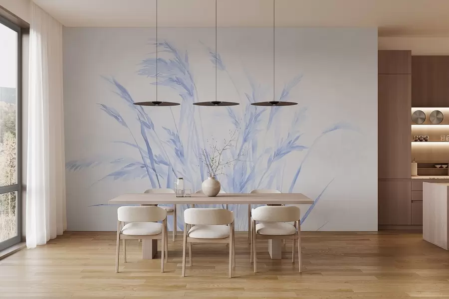 fotószőnyeg Monokróm vintage búzafülek w09068v1