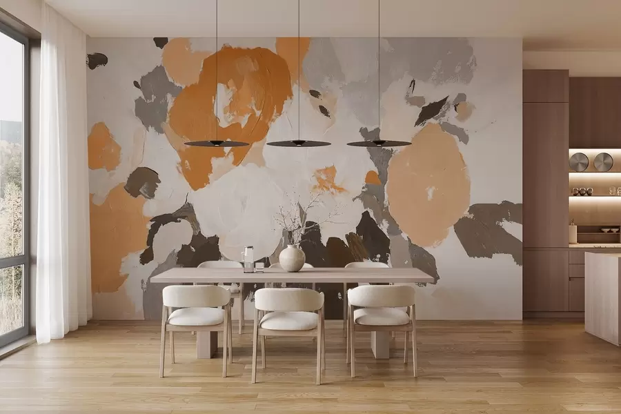 fotószőnyeg Absztrakt akril virágok w09070v1