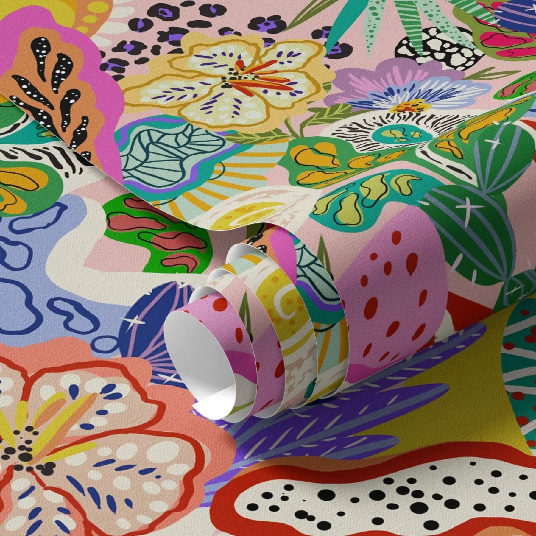 fotószőnyeg Absztrakt virágos nyomtatás pop art stílusban a00167