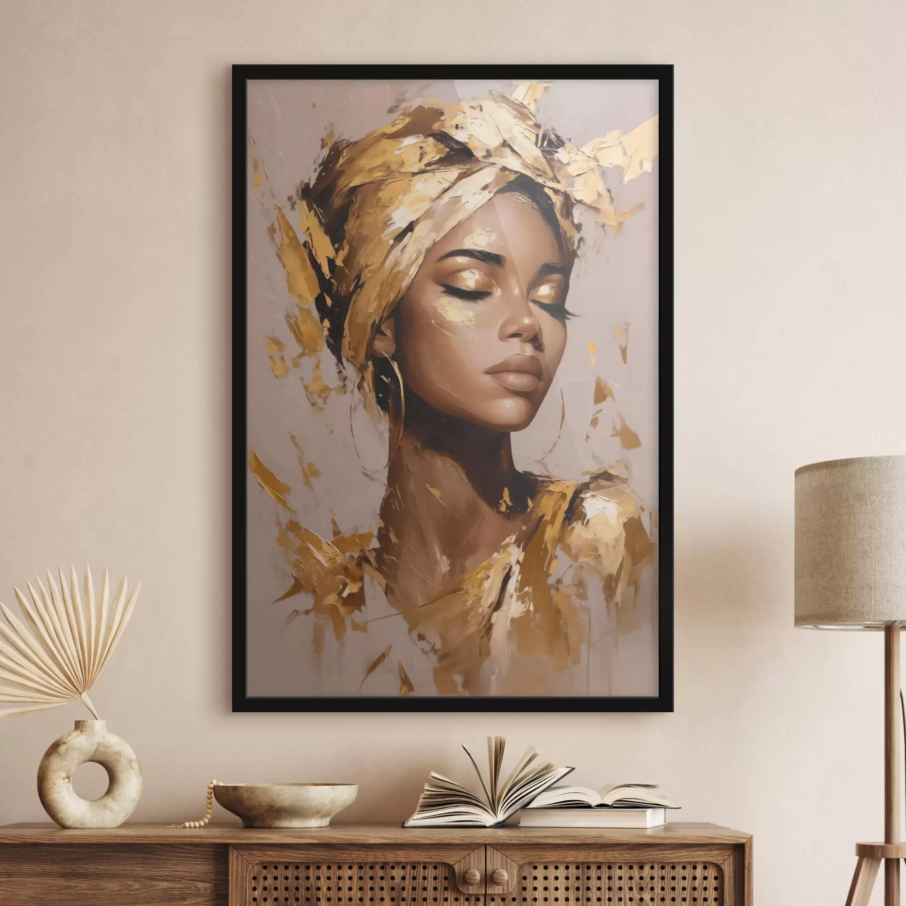 fotószőnyeg Egy gyönyörű, elegáns nő, fejkendőt visel f44368