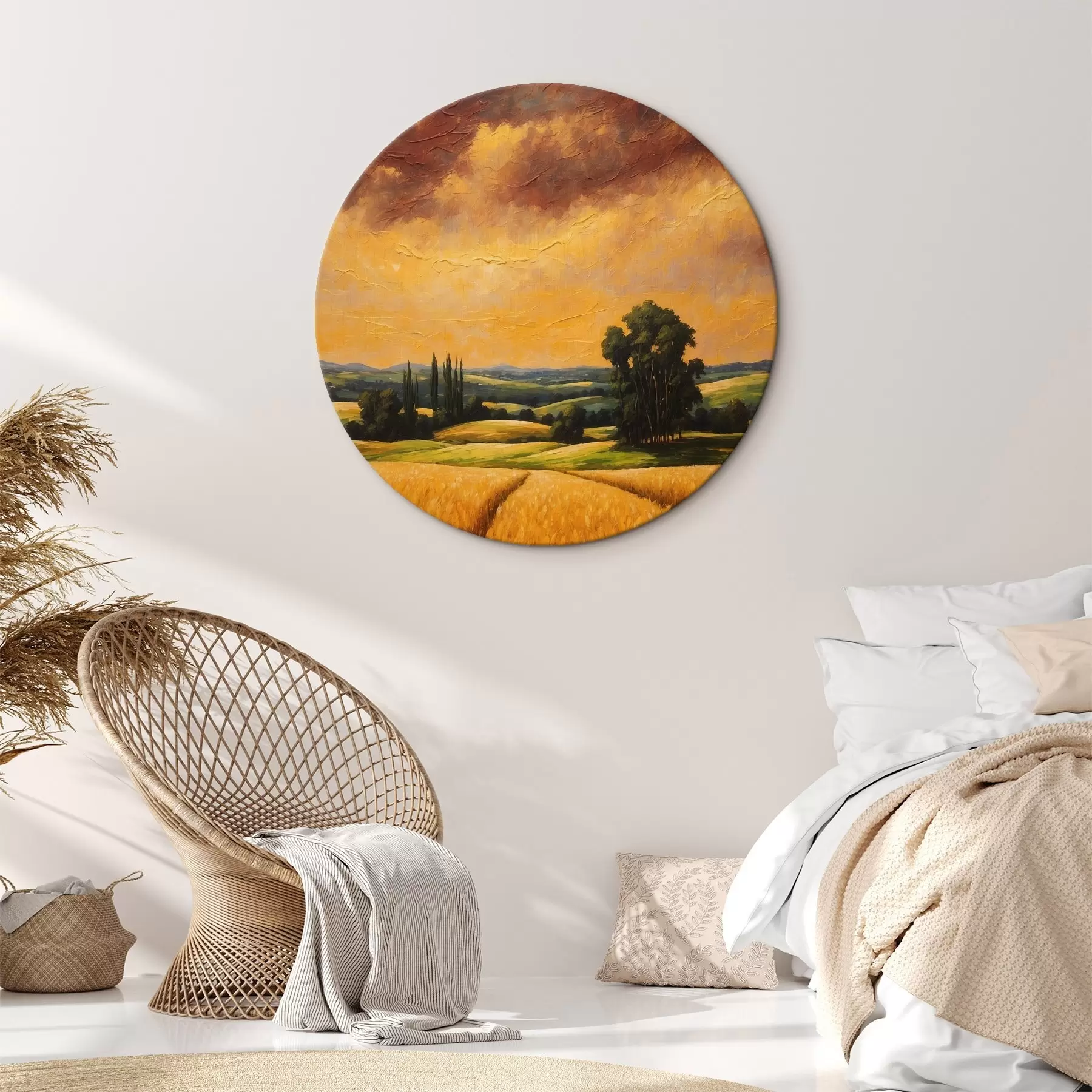 fotótapéta Búzamező akril festmény stílusban r44464