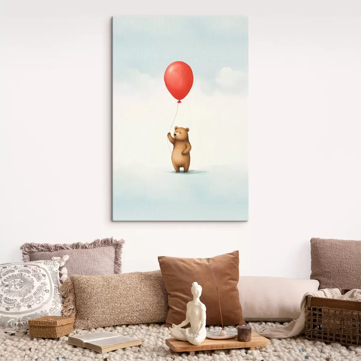 fotótapéta Teddy maci és egy lufi s44535