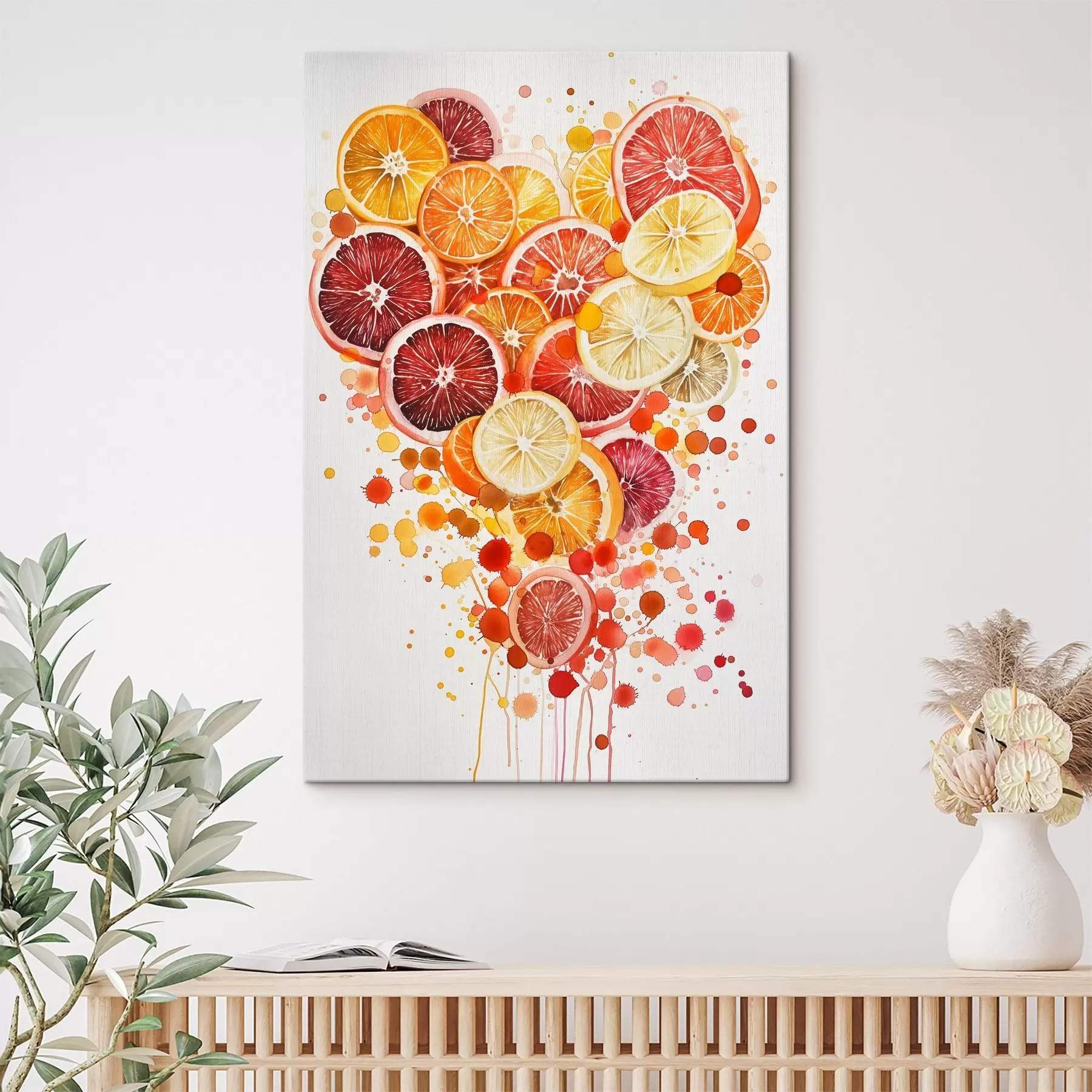 fotószőnyeg Szív alakú citrom, narancs, grapefruit és lime szeletek játékos kompozíciója s44545