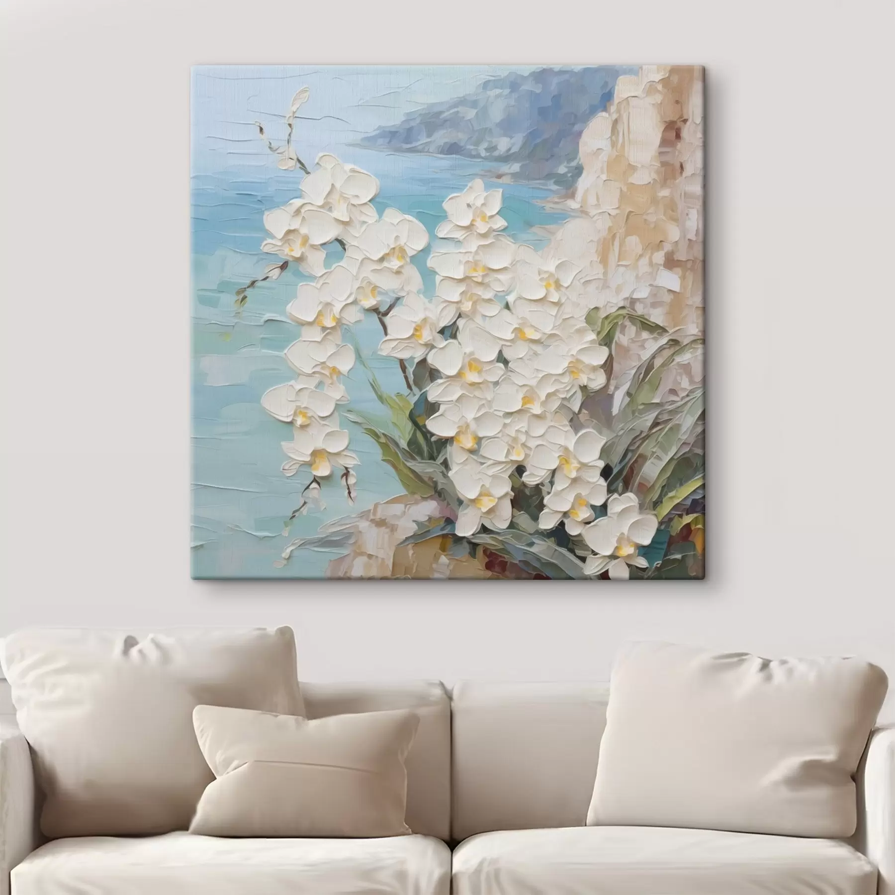 fotótapéta Orchideák a tengerrel szemben s44590
