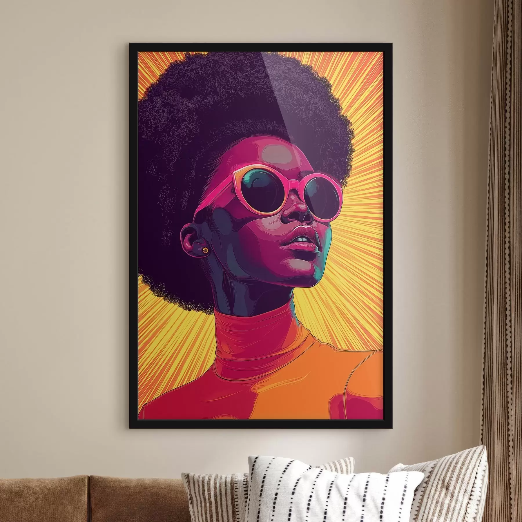 fotószőnyeg Lány szemüveggel, pop art f44620