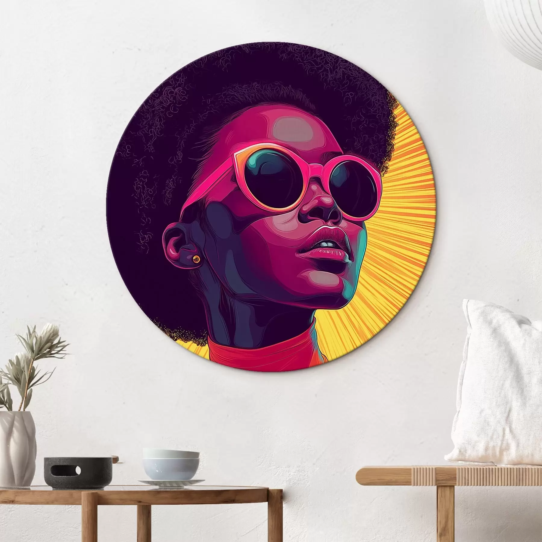 fotótapéta Lány szemüveggel, pop art r44620