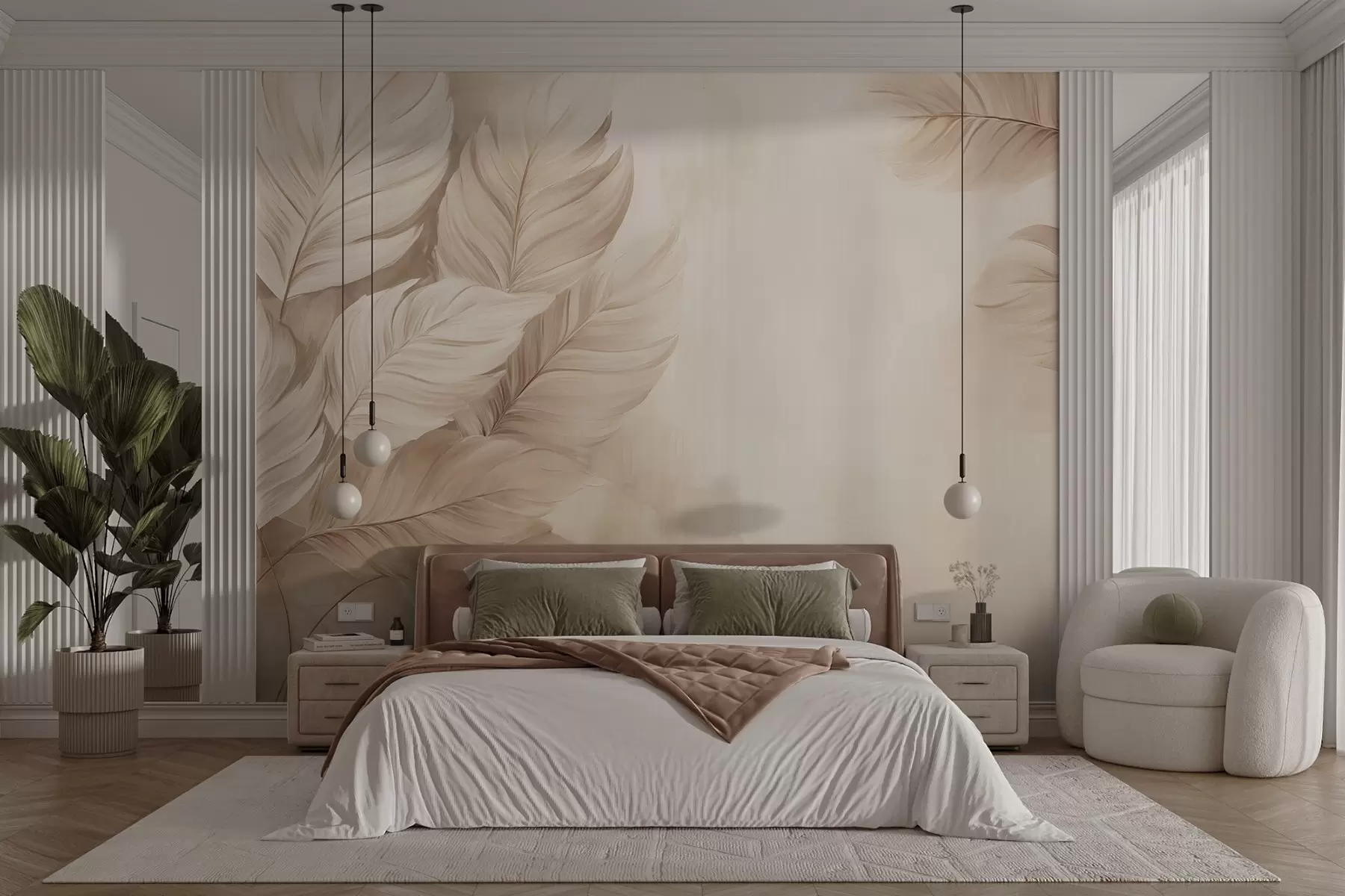 fotószőnyeg Pasztell levelek w09175v2