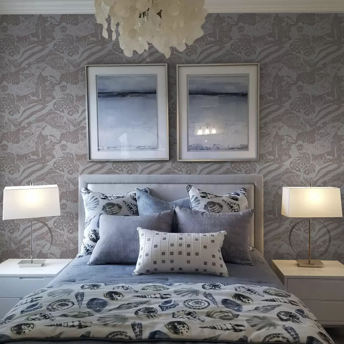 Háttérkép Pasztell mese illusztráció állatokkal és fákkal a00172v1