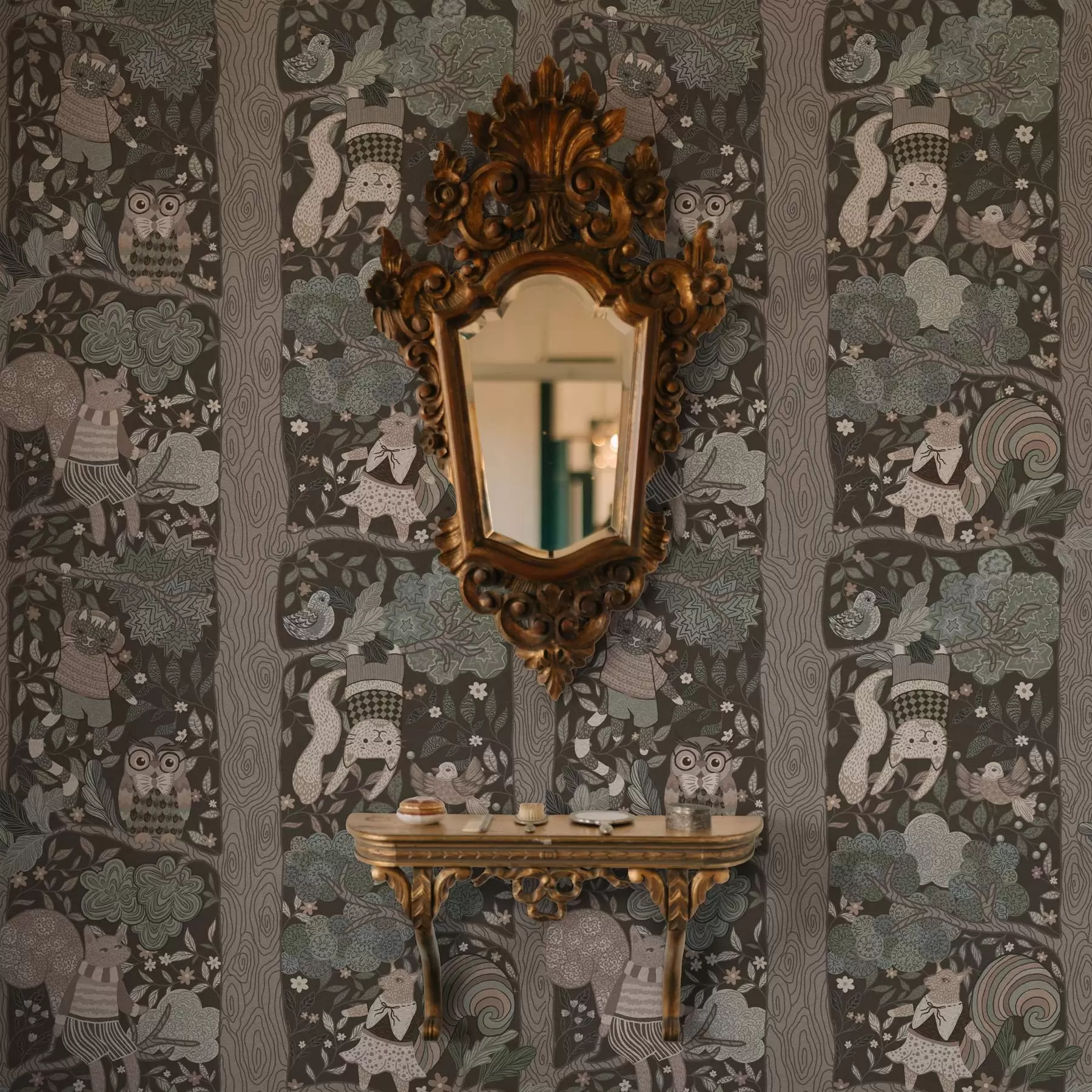 fotószőnyeg Kézzel rajzolt grafikai rajz a természetről etno stílusban a00173