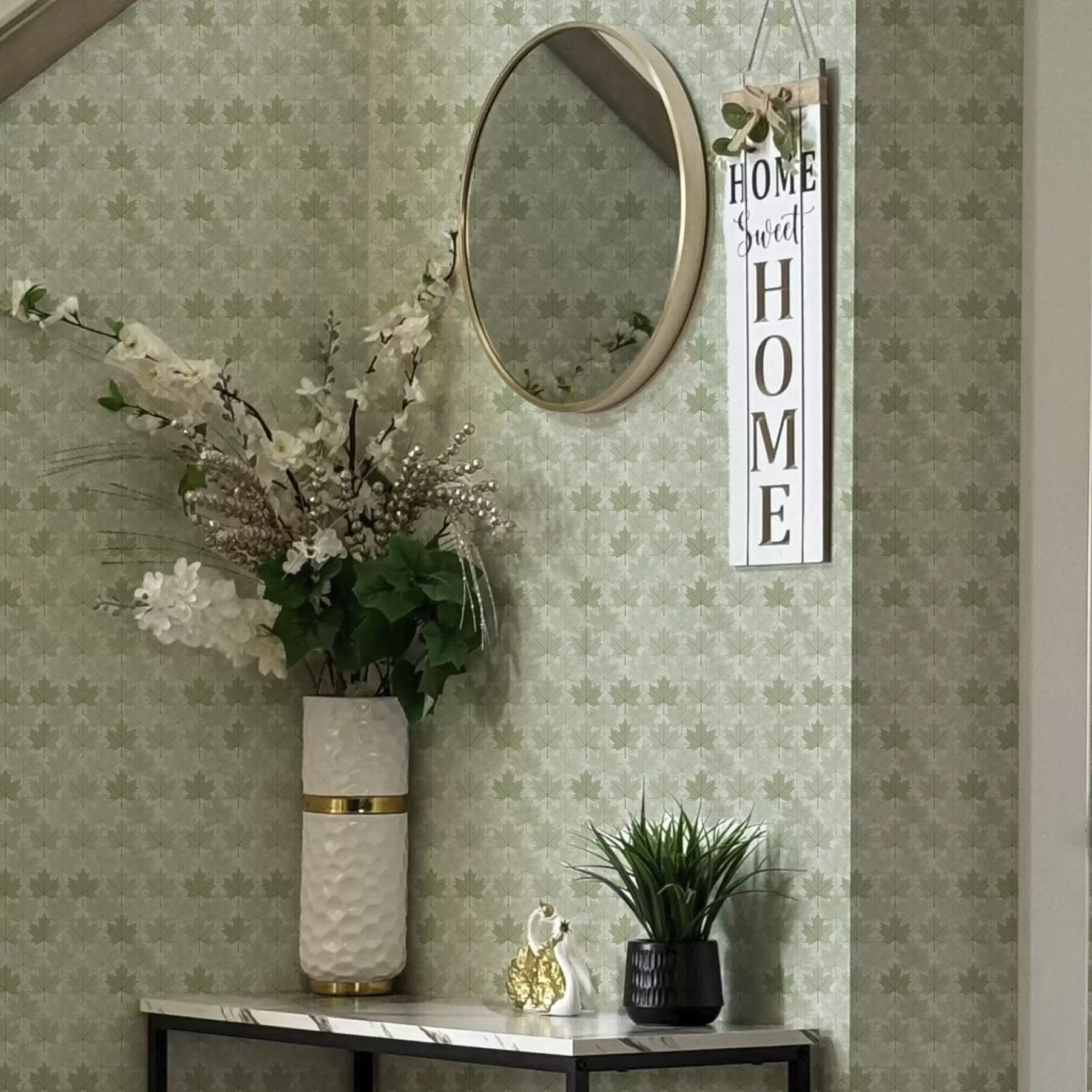 fotószőnyeg Könnyű minta juharlevelekkel a00195