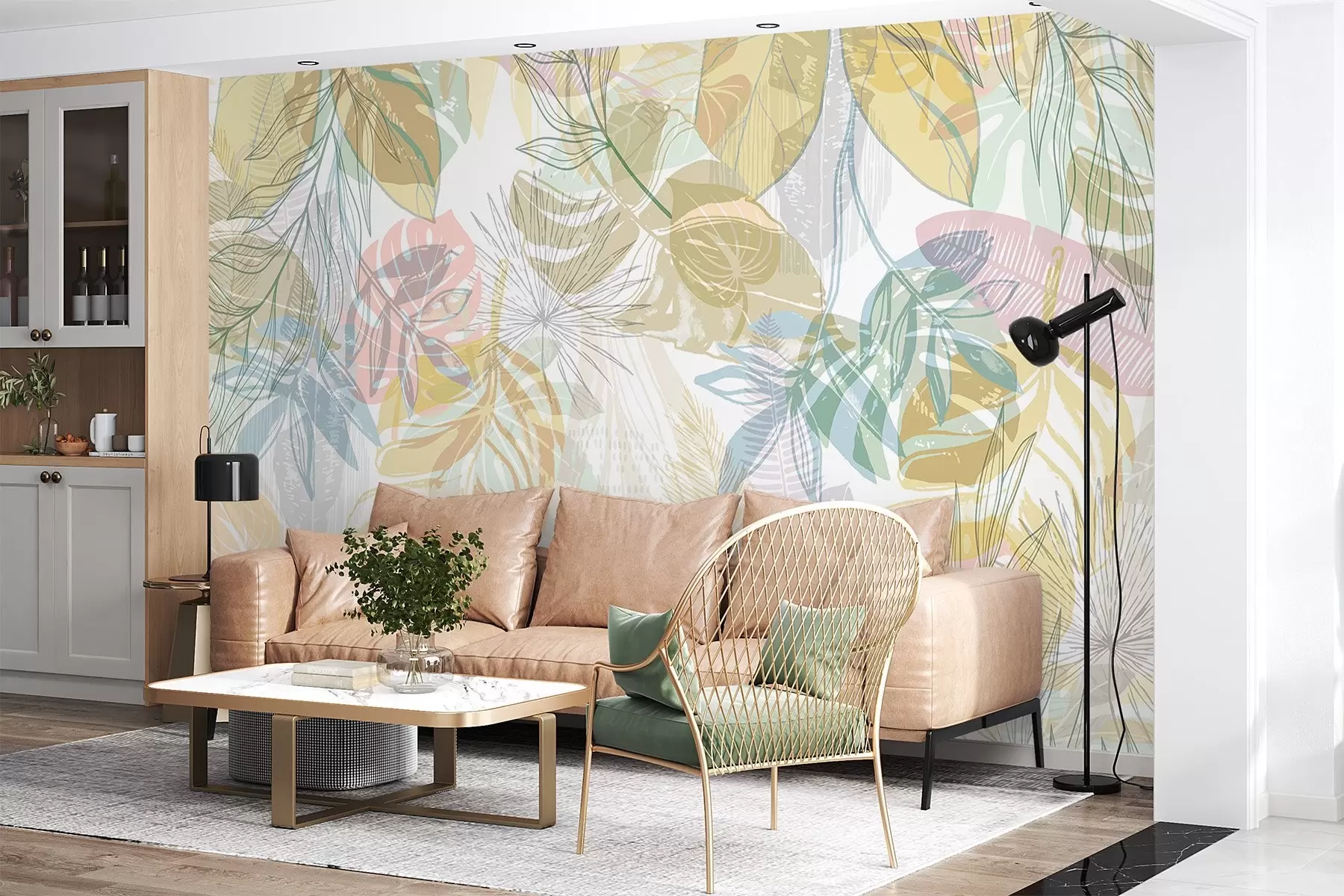 fotószőnyeg pálmalevelek w04107v2