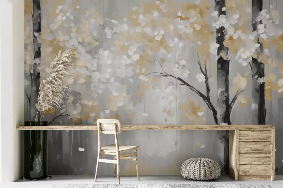 fotószőnyeg Absztrakt fák utánzással w04017