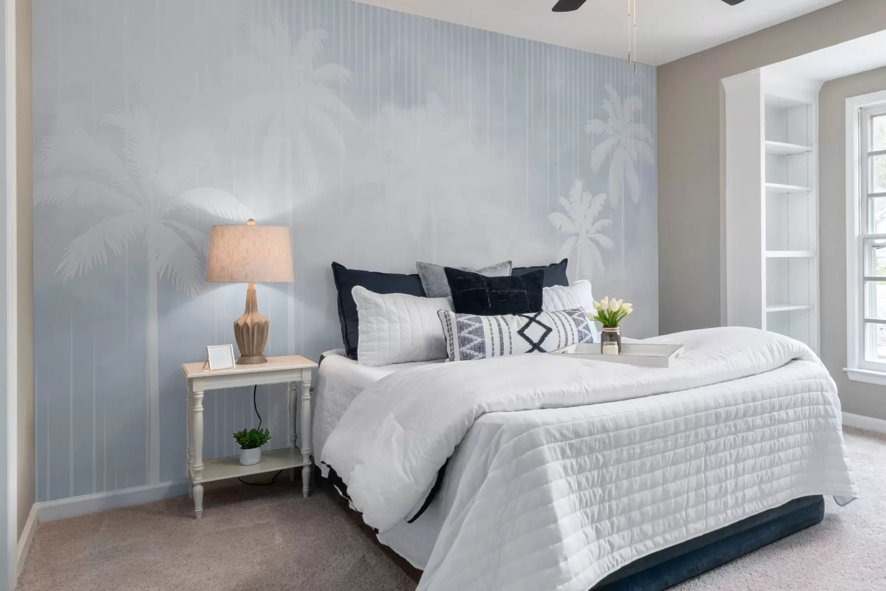 fotószőnyeg Köd pálmafákkal w04180v1