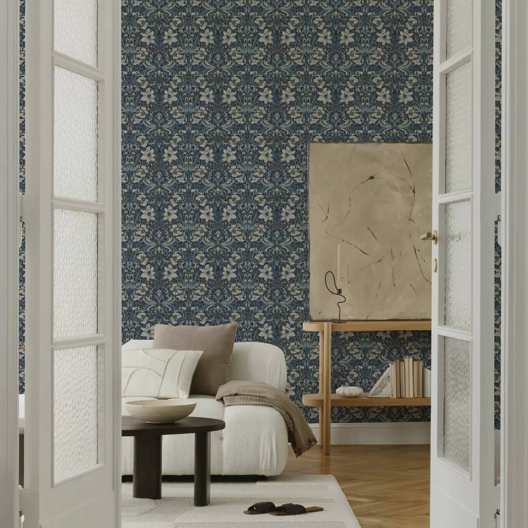 fotószőnyeg Klasszikus virágos díszítés William Morris stílusában a00232