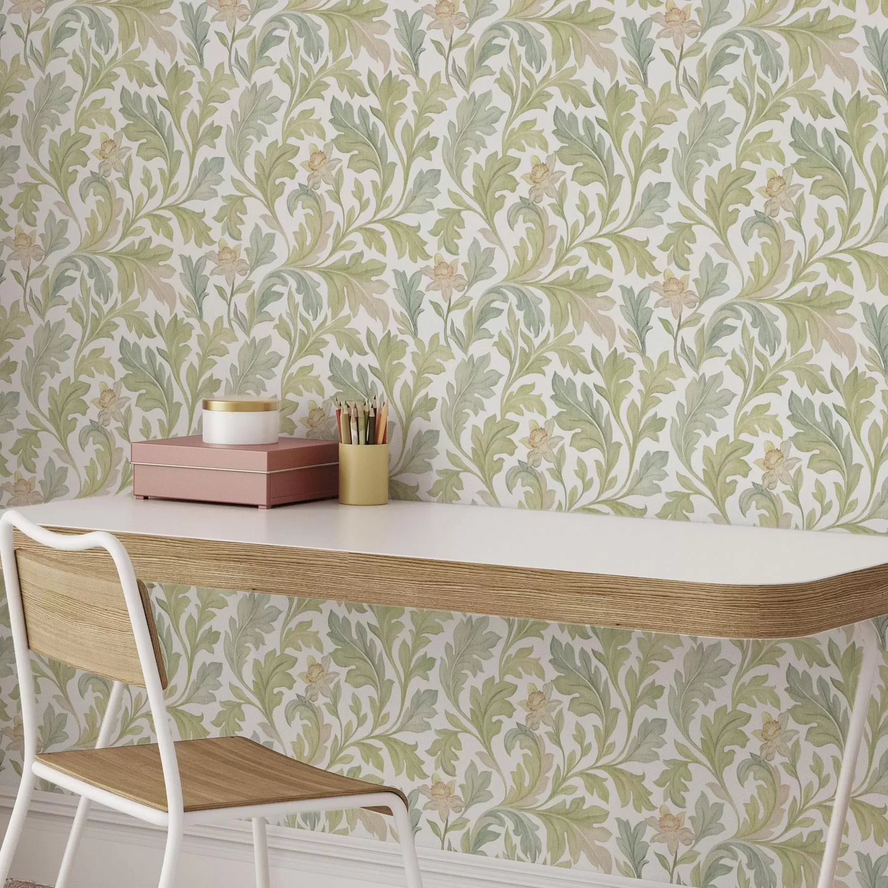 fotószőnyeg Vintage virágos dísz fehér háttéren a00277v2