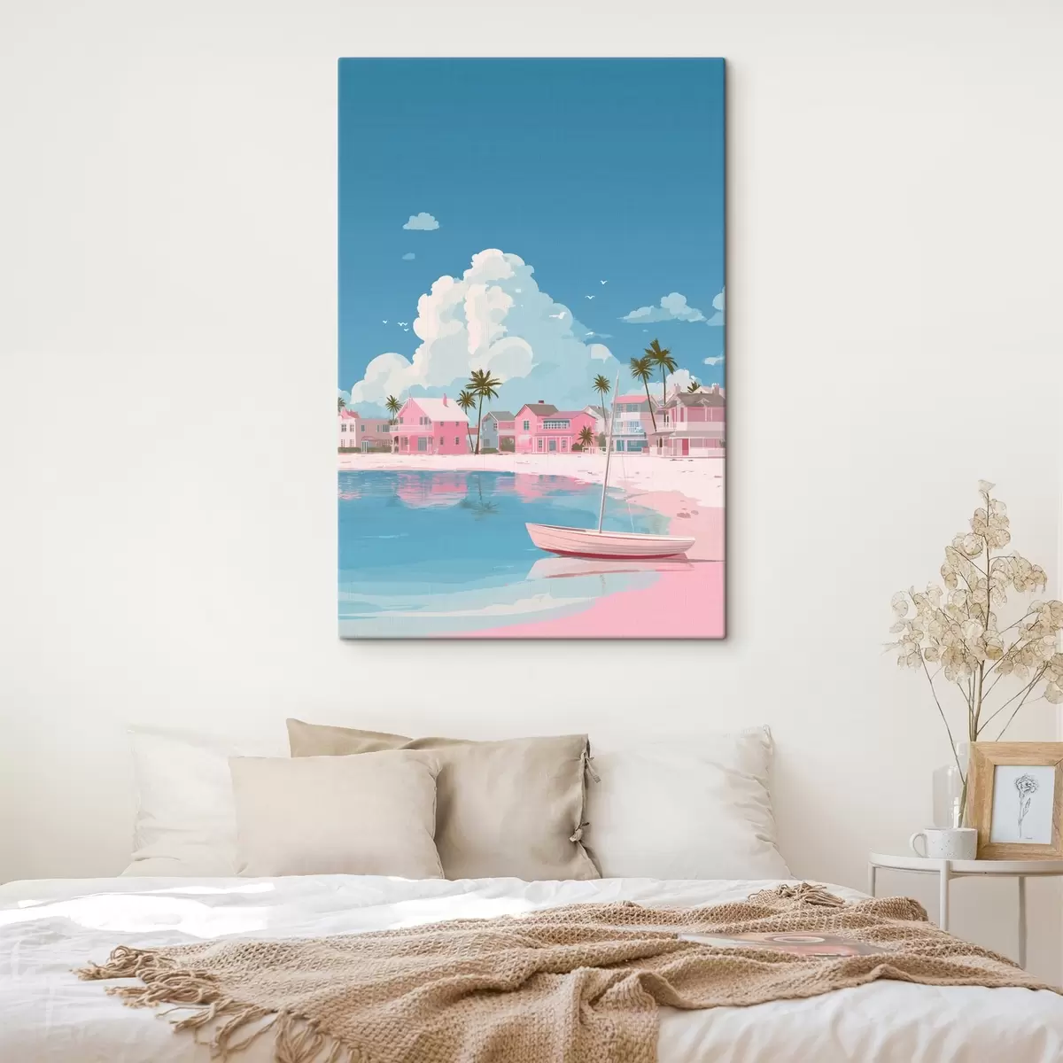 fotótapéta Színes rózsaszín nyári strand  s44985