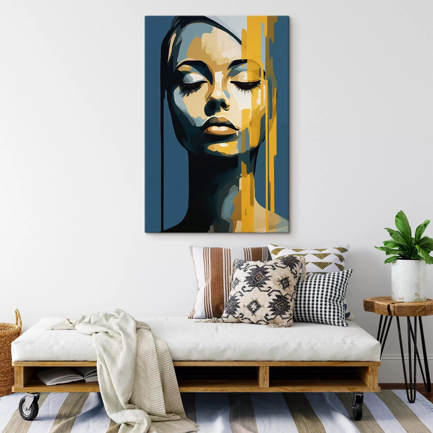 fotótapéta Női portré csukott szemmel s45007