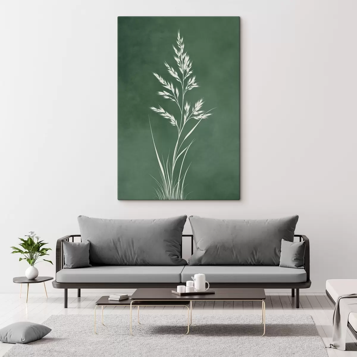 fotótapéta mezei fű, természet, botanikai művészet, elegáns, lapos stílus, tompa tónusok, lombozat, lombozat s45093