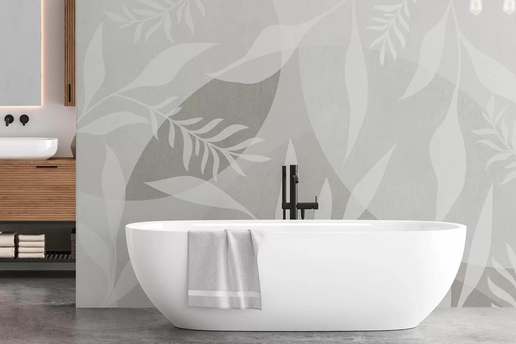 fotószőnyeg Gallyak sziluettjei absztrakt körök hátterében w04270