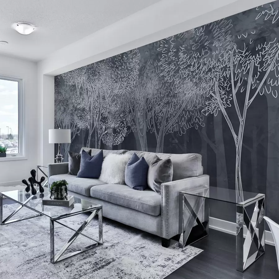 fotószőnyeg Dús lombú fák w04251v2