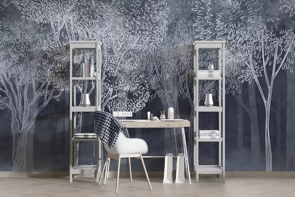 fotószőnyeg Dús lombú fák w04251v2