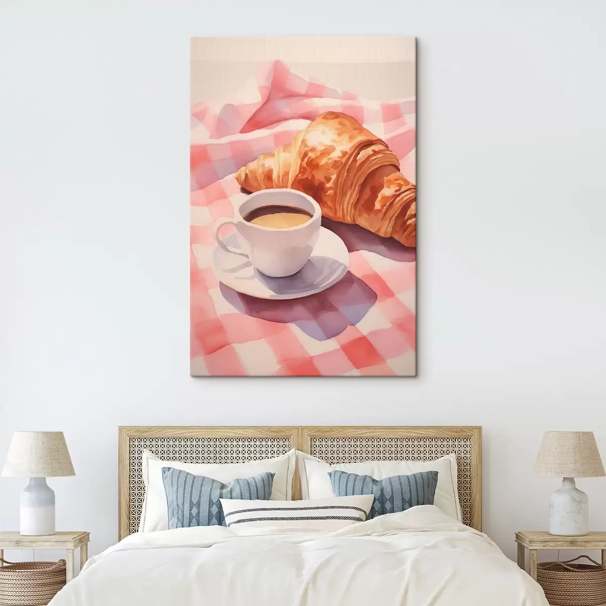 fotótapéta Kávé croissant-val s45143