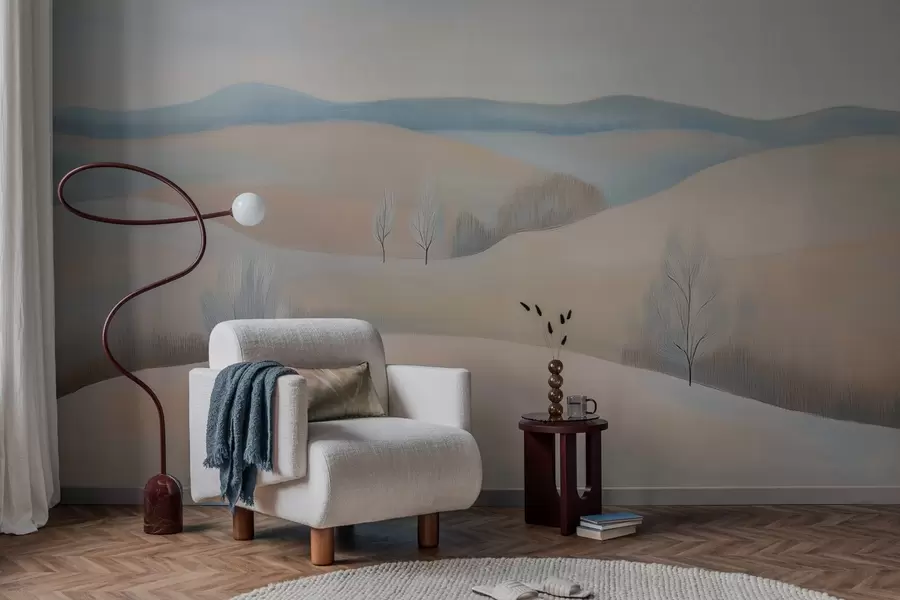 fotószőnyeg tájkép pasztellrajz stílusában w04077