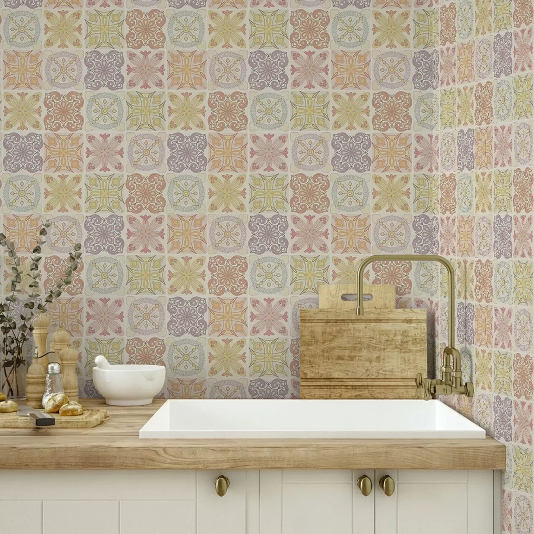 fotószőnyeg Színes geometriai csempe díszek a00284