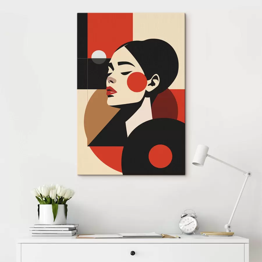 fotótapéta Absztrakt női portré Bauhaus stílusban s45165