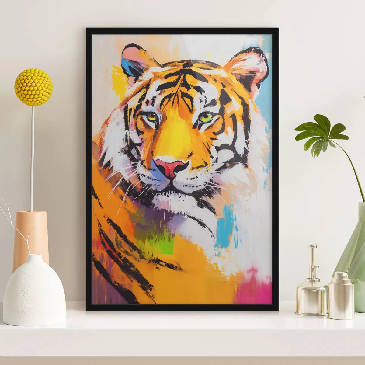 Plakát a sziklán Egy tigris portréja f45069