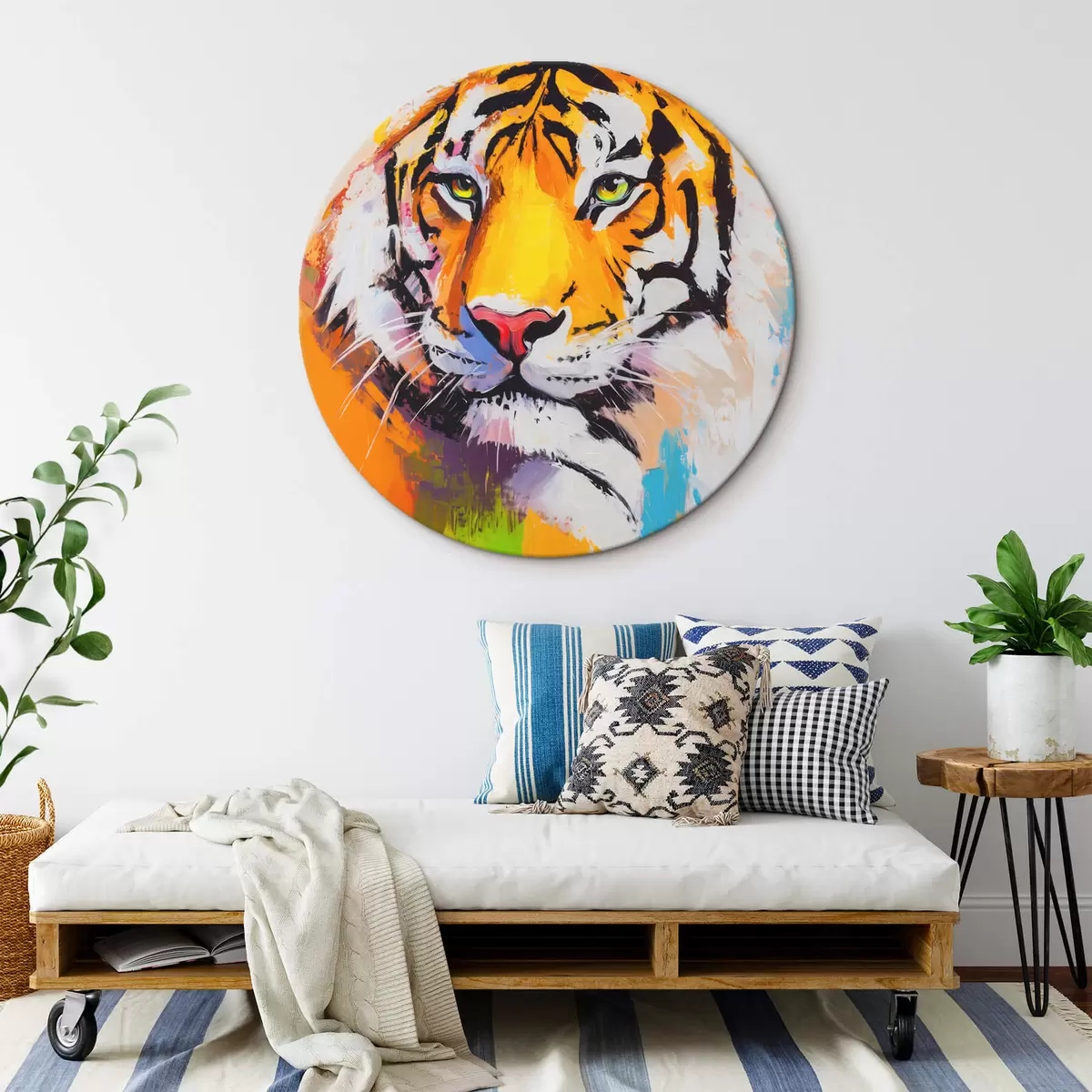 Kerek festmények Egy tigris portréja r45069